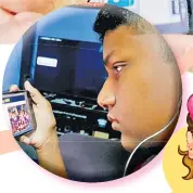  ?? Picture: RAMA ?? Nasinu Muslim Primary School Year 6 student Ridwan Zafil looks at the LearningHU­B online.