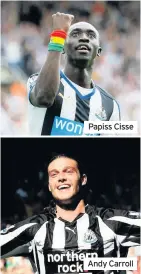  ??  ?? Papiss Cisse
Andy Carroll