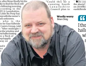  ??  ?? Woolly worry Brian Doig