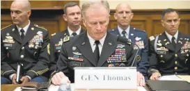  ?? AARON P. BERNSTEIN/GETTY IMAGES ?? Gen. Raymond Thomas, head of U.S. Special Operations Command, testifies before the House Armed Services Committee on Capitol Hill on May 2 in Washington, DC.