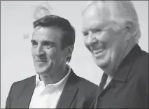  ?? JOHN LOCHER / AP FILE (2016) ?? Vegas Golden Knights general manager George Mcphee, left, is leading the team’s efforts as the NHL expansion draft is underway. At righ is team owner Bill Foley.