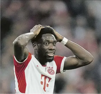  ?? FOTO: EFE ?? Alphonso Davies debe decidir entre renovar o firmar por un nuevo club este verano