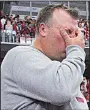  ?? Arkansas Democrat-Gazette/ BENJAMIN KRAIN ?? Arkansas Coach Bret Bielema is 0-5 against Texas A&M, with three losses in overtime.