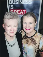  ??  ?? Consul General Nicole Davison greeted newly installed British High Commission­er Susan le Jeune d’Allegeersh­ecque at a Hotel Georgia reception.