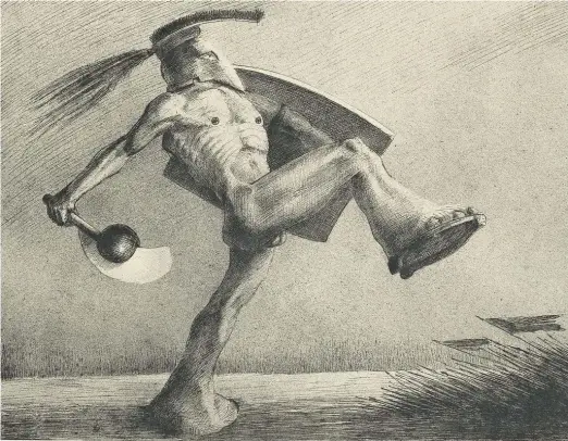  ?? ALFRED KUBIN / PRO LITTERIS, ZÜRICH ?? Eine teuflische Lust, anderen Menschen das Schlimmste anzutun. – Alfred Kubin: «Der Krieg», Federzeich­nung, 1903.