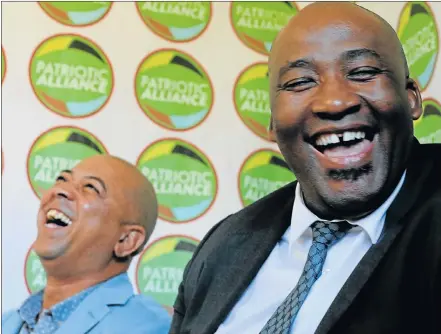  ?? Picture: FREDLIN ADRIAAN ?? COALITION KINGMAKERS: Marlon Daniels, left, and Gayton McKenzie of the Patriotic Alliance