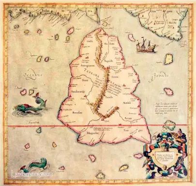  ??  ?? Claudius Ptolemy’s 1st century map of Taprobane (Sri Lanka) (Claudius Ptolemy /PD/Wikicommon­s)