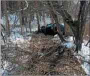  ?? PHOTO PROVIDED BY COLUMBIA COUNTY SHERIFF’S OFFICE ?? The scene of Monday’s fatal accident in Hillsdale, N.Y.