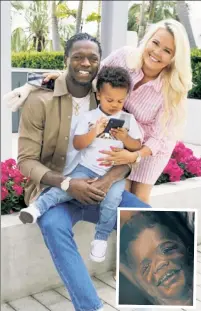  ?? Instagram/@juliusrand­le30 ?? FAMILY MATTERS: The Knicks’ Julius Randle with his wife, Kendra, and nearly 3-year-old son Kyden. Julius recently received a tattoo of Kyden (inset) on his right arm.
