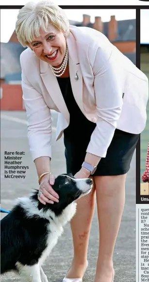  ?? ?? Rare feat: Minister Heather Humphreys is the new McCreevy