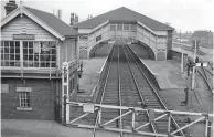  ?? ?? Beverley station and its historic footbridge in 1961.