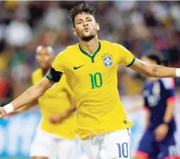  ??  ?? Brazil’s Neymar