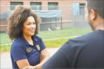  ?? Cassandra Day / Hearst Connecticu­t Media ?? National FFA President Breanna Holbert worked with Middletown High School agricultur­e students Tuesday and Wednesday. Among highlights of her visit were a farm-to-table dinner at Herd Restaurant, a trip to Manes and Motion and Forest City Farms CSA, all in Middletown, as well as a trip to Lyman Orchards in Middlefiel­d.