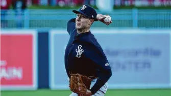  ?? Icon Sportswire via Getty Images ?? Right-hander Mitch Spence went 8-8 with a 4.47 ERA in 29 starts this season with Yankees’ Triple-A affiliate Scranton/Wilkes Barre, striking out 153 batters in 163 innings.