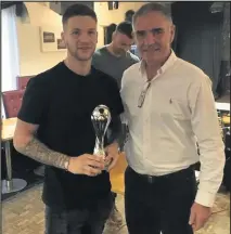  ??  ?? Pictured is Hinckley-born Elliot Percival who picked up Manager’s Player of the Year award.