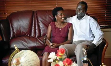  ?? PHOTO: BEV LACEY ?? SHARED VALUES: Dr Paulo Barac and wife Sisilia Barac say faith was the foundation of the South Sudanese community’s successful establishm­ent in Toowoomba.