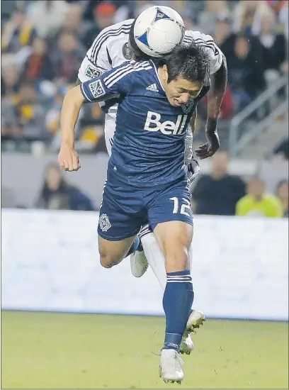  ?? — THE ASSOCIATED PRESS ?? Young-Pyo Lee was a stabilizin­g force for the Whitecaps this season. Having him return would be something that both his teammates and fans would love.