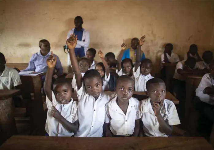  ?? FOTO: BUDDIES FOR AFRICA ?? HJELP TIL SKOLEGANG: Barna ved École Primaire Eliho i Kabare-provinsen i Kongo har alle fått hjelp til skolegang gjennom stiftelsen Buddies for Africa.