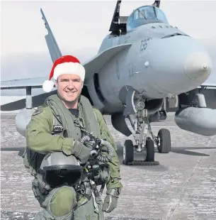  ?? ROYAL CANADIAN AIR FORCE PHOTOS ?? Capt. Pierre-Claude Quirion pleaded guilty to abuse of a subordinat­e. He was given a reprimand and $1,500 fine. Two months later, the RCAF gave him the honorary title of Santa’s escort pilot.