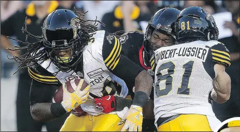  ?? — CP ?? Hamilton Tiger-Cats running back Alex Green (left) says he values blocking above all else.