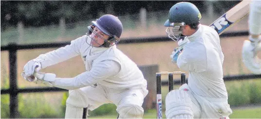  ??  ?? A great take behind the stumps by Menai Bridge wicket-keeper Jack Gower