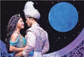  ?? DISNEY PRODUCTION­S ?? Kaena Kekoa is Jasmine and Jonah Ho’okano is Aladdin in the touring production of “Disney’s Aladdin.”