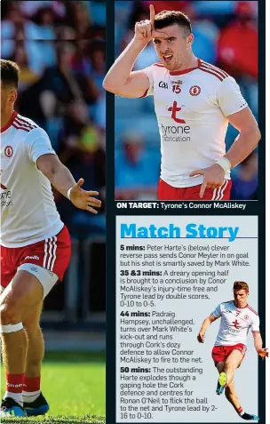  ??  ?? ON TARGET: Tyrone’s Connor McAliskey