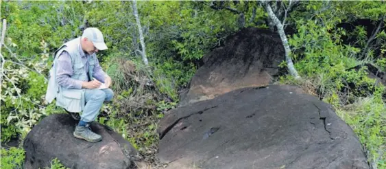  ??  ?? Un grupo de investigad­ores provenient­es de Francia, Alemania y Costa Rica estudian los dibujos precolombi­nos grabados en 500 piedras de Guanacaste, las cuales se encuentran en el sitio arqueológi­co Pedregal.