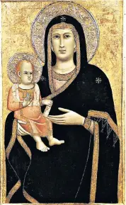  ??  ?? The Giotto painting, Madonna and Child, was thought to be an imitation until restoratio­n work was carried out on the piece in the Nineties