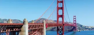  ??  ?? Golden opportunit­y: The Golden Gate Bridge looking towards Sausalito