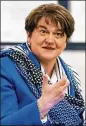  ?? LIAM MCBURNLEY/PA VIA AP ?? Northern Ireland First Minister Arlene Foster’s exit as leader of the province risks amplifying instabilit­y.