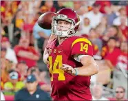  ?? AP FILE PHOTO ?? Southern California quarterbac­k Sam Darnold, a Heisman Trophy candidate, highlights The Associated Press preseason All-America team released Tuesday.