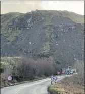  ?? Photograph: Douglas Philand ?? Landslide scar at A816 near Ardfern.