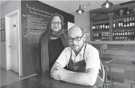  ?? PHOTOS BY MARK VERGARI/JOURNAL NEWS VIA USA TODAY NETWORK ?? Paolo Garcia Mendoza and Cheryl Baun at their eatery Karenderya.