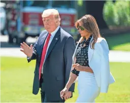  ?? JIM LO SCALZO/EPA-EFE ?? President Donald Trump may have been trying to preserve his relationsh­ip with wife Melania by making secret payoffs.
