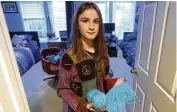  ?? RICK BOWMER / AP ?? Elle Palmer, 13, plans to start puberty blockers this summer, after rushing to get treatment before Utah’s medication ban kicked in.
