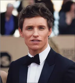  ?? Allen J. Schaben / Tribune News Service file photo ?? Eddie Redmayne arrives at the 22nd Annual Screen Actors Guild Awards at the Shrine Auditorium in Los Angeles on Jan. 30, 2016.