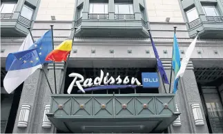  ?? REUTERS ?? Radisson Hotel Group operates or has under developmen­t more than 1,400 hotels around the world under eight brands, including Radisson, Park Plaza and Country Inn & Suites, according its website.