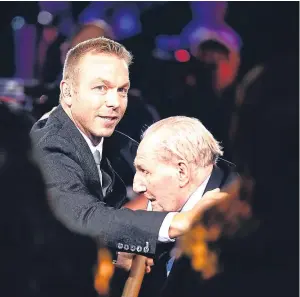  ?? Picture: PA. ?? Andy Coogan with his nephew Sir Chris Hoy at the opening ceremony of the Commonweal­th games at Celtic Park, Glasgow, in 2014.