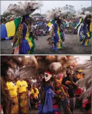  ?? ?? Gule Wamkulu members performing their ritual dance