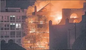  ??  ?? Second devastatin­g fire rips through Mackintosh building on June 15