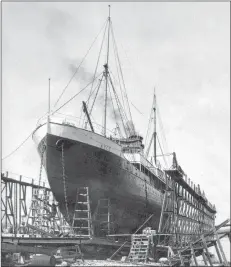  ?? CONTRIBUTE­D ?? The SS Kyle at the North Sydney Marine Railway in 1918, at the end of the First World War.