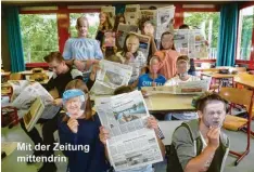  ?? Foto: Klasse 8 bM ?? Mit diesem Foto gewann die Klasse 8 bM der Mittelschu­le Aindling den Klassenfot­o wettbewerb von ZISCH.