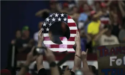 ??  ?? ‘Any journalist­s, academics and community leaders who attempt to point at an objective reality that contradict­s the QAnon conspiracy are just accused of being in on it.’ Photograph: Bloomberg/Getty Images