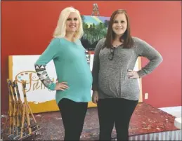  ?? The Sentinel-Record/Grace Brown ?? PAINTING: Co-owners of Painting with a Twist Sara Lyons, left, and Danielle Freeman, shown inside the new studio recently, plan to open in the near future.