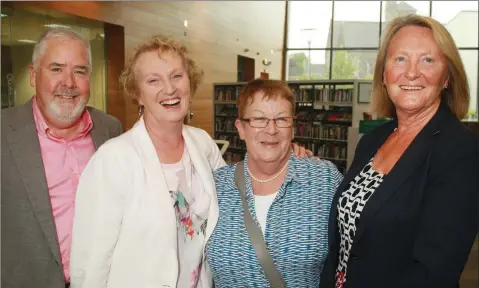  ??  ?? Michael Mosman, Mary Webb, Anne Hughes and Kathleen Nolan at the opening of the Byrne Perry History and Heritage festival in Gorey library.