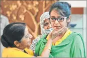  ??  ?? Uzma with External Affairs Minister Sushma Swaraj in New Delhi on Thursday.