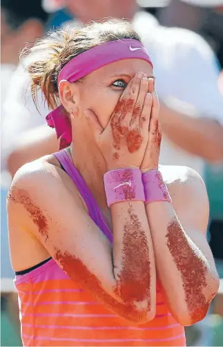  ?? Photo: REUTERS ?? Lucie Safarova shows the delight of reaching her first grand slam final.