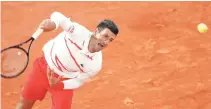  ?? REUTERS ?? SERBIA’S Novak Djokovic in action during his quarter final match against Spain’s Pablo Carreno Busta