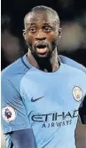  ??  ?? OPEN TO OFFERS: Toure is keen to stay in Premier League